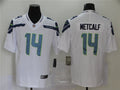 Men’s Seattle Seahawks #14 DK Metcalf Nike White Vapor Limited Jersey