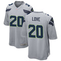 Men’s Seattle Seahawks #20 Julian Love Nike Gray Alternate Vapor Limited Jersey