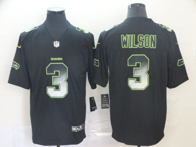 Men’s Seattle Seahawks #3 Russell Wilson Black Alternate Jersey
