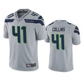 Mens Seattle Seahawks #41 Alex Collins Nike Gray Alternate Vapor Limited Jersey