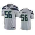 Mens Seattle Seahawks #56 Jordyn Brooks Nike Gray Alternate Vapor Limited Jersey