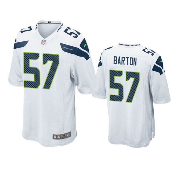Mens Seattle Seahawks #57 Cody Barton Nike White Vapor Limited Jersey