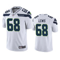Mens Seattle Seahawks #68 Damien Lewis Nike White Vapor Limited Jersey