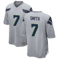 Men’s Seattle Seahawks #7 Geno Smith Nike Gray Alternate Vapor Limited Jersey