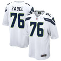 Men’s Seattle Seahawks #76 Grey Zabel Nike White Vapor F.U.S.E. Limited Jersey