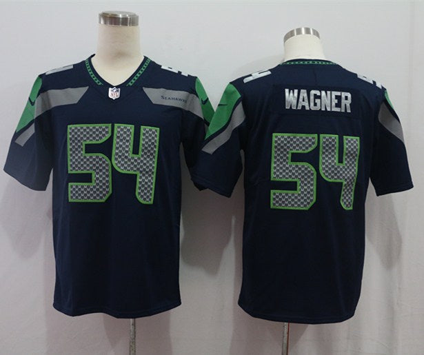 Men’s Seattle Seahawks Bobby Wagner #54 Navy Team Jersey