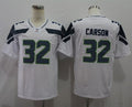 Men’s Seattle Seahawks Chris Carson #32 White Jersey