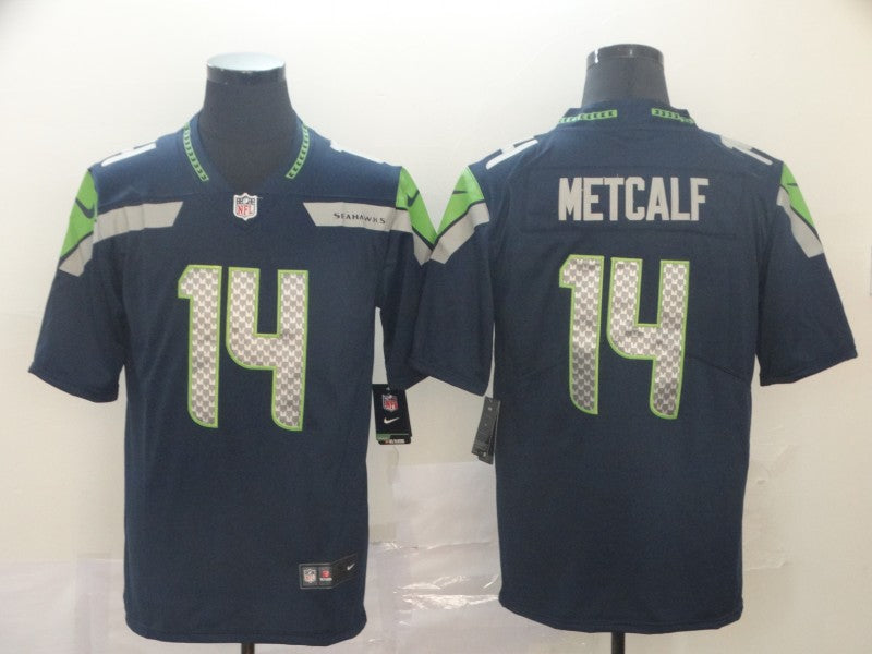 Men’s Seattle Seahawks DK Metcalf #14 Navy Jersey