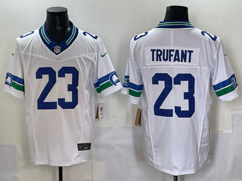 Men’s Seattle Seahawks Marcus Trufant #23 White Alternate Jersey