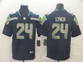 Men’s Seattle Seahawks Marshawn Lynch #24 Navy Jersey