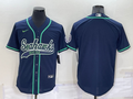 Men’s Seattle Seahawks Navy Blank Jersey