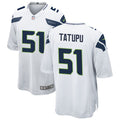 Men’s Seattle Seahawks Retired Player #51 Lofa Tatupu Nike White Vapor Limited Jersey
