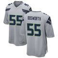 Men’s Seattle Seahawks Retired Player #55 Brian Bosworth Nike Gray Alternate Vapor Limited Jersey