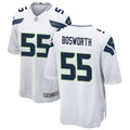 Men’s Seattle Seahawks Retired Player #55 Brian Bosworth Nike White Vapor Limited Jersey
