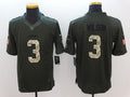 Men’s Seattle Seahawks Russell Wilson #3 Army Green Jersey