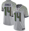 Men’s Seattle Seahawks Sam Darnold #14 Wolf Gray 2025 Rivalries Collection Limited Jersey