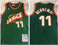 Men’s Seattle Supersonics #11 Detlef Schrempf 1995-96 Green Hardwood Classics Throwback Jersey
