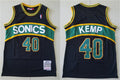 Men’s Seattle Supersonics #40 Shawn Kemp 1994-95 Black Hardwood Classics Swingman Jersey