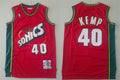 Men’s Seattle Supersonics #40 Shawn Kemp Red Mitchell & Ness 1995-96 Hardwood Classics Jersey