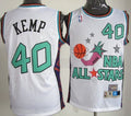 Men’s Seattle Supersonics #40 Shawn Kemp White Hardwood Classics 1995-1996 All-Star Jersey