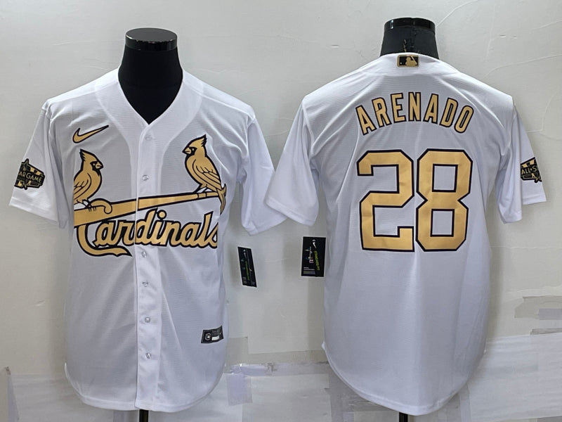 Men’s St. Louis Cardinals Nolan Arenado #28 White Jersey