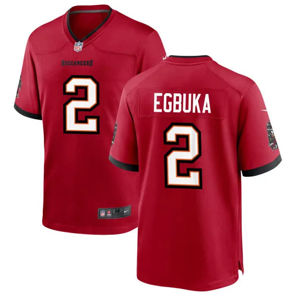 Mens Tampa Bay Buccaneers #2 Emeka Egbuka Nike Home Red F.U.S.E. Vapor Limited Player Jersey