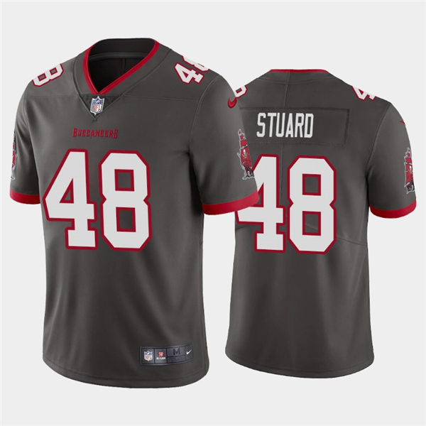 Mens Tampa Bay Buccaneers #48 Grant Stuard Nike Pewter Alternate Vapor Limited Jersey