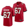 Mens Tampa Bay Buccaneers #67 Luke Goedeke Nike Home Red Vapor Limited Jersey