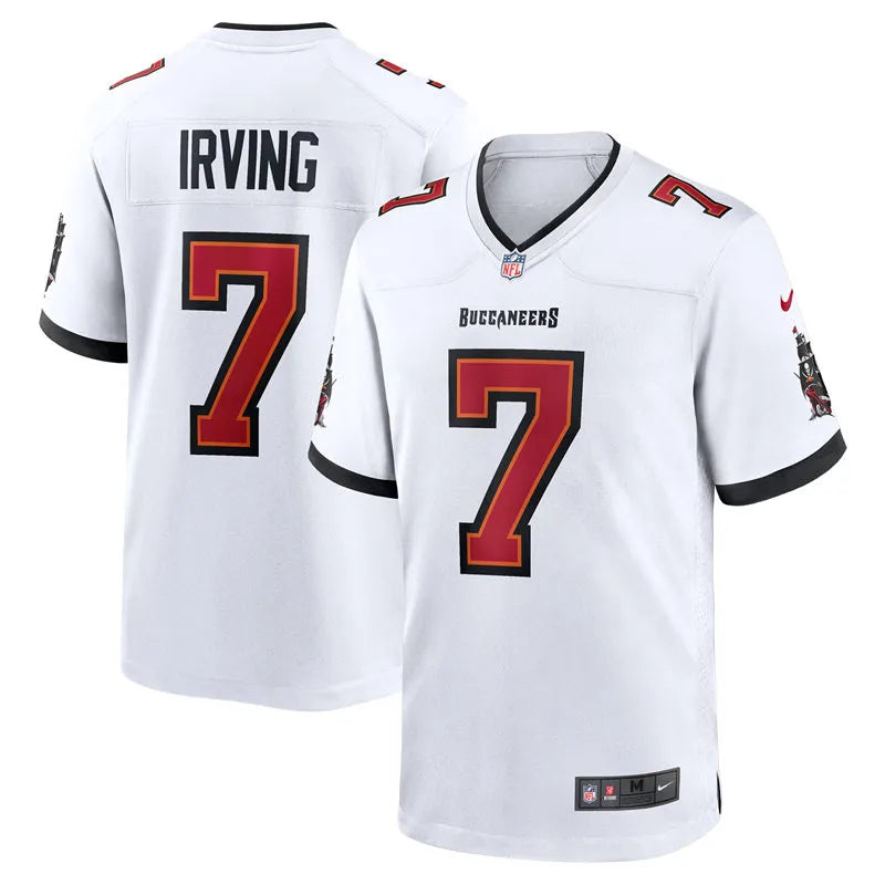 Mens Tampa Bay Buccaneers #7 Bucky Irving Nike Away White F.U.S.E. Vapor Limited Player Jersey