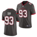 Mens Tampa Bay Buccaneers #93 Ndamukong Suh Nike Pewter Alternate Vapor Limited Jersey