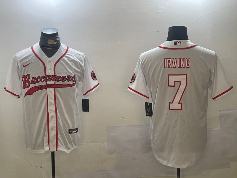 Men’s Tampa Bay Buccaneers Bucky Irving #7 White Jersey