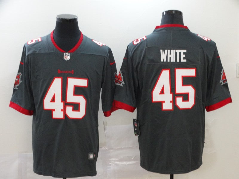 Men’s Tampa Bay Buccaneers Devin White #45 Gray Jersey
