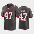 Mens Tampa Bay Buccaneers Retired Player #47 John Lynch Nike Pewter Alternate Vapor Limited Jersey