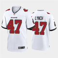 Mens Tampa Bay Buccaneers Retired Player #47 John Lynch Nike White Vapor Limited Jersey
