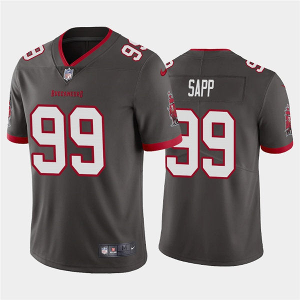 Mens Tampa Bay Buccaneers Retired Player #99 Warren Sapp Nike Pewter Alternate Vapor Limited Jersey