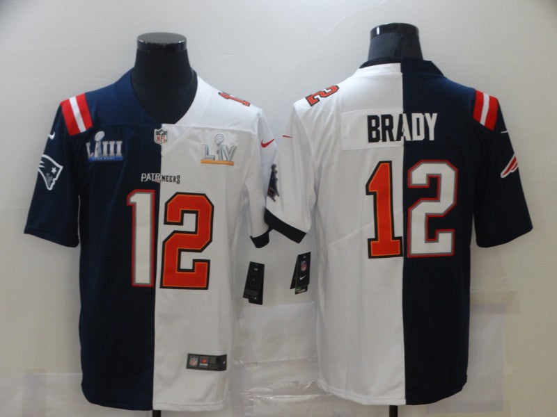 Men’s Tampa Bay Buccaneers Tom Brady #12 Blue/White Jersey