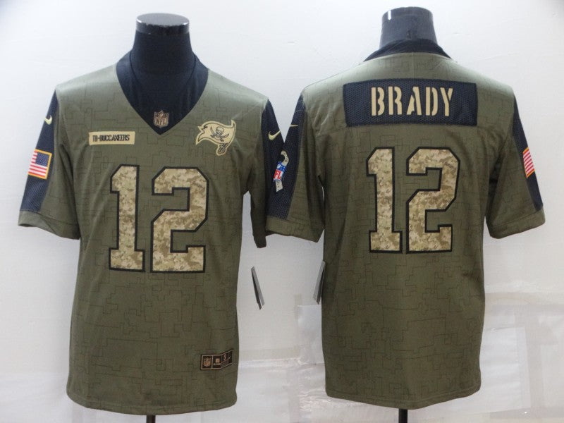Men’s Tampa Bay Buccaneers Tom Brady #12 Brown Jersey