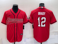 Men’s Tampa Bay Buccaneers Tom Brady #12 Red Jersey Joint Edition