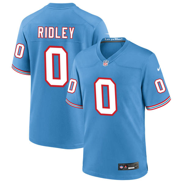 Mens Tennessee Titans #0 Calvin Ridley Nike Light Blue Oilers Throwback Vapor F.U.S.E. Limited Jersey