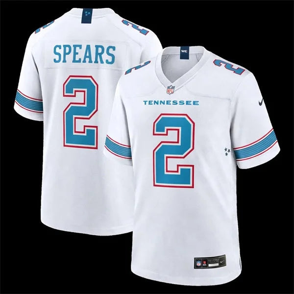 Mens Tennessee Titans #2 Tyjae Spears Nike 2026 White Vapor F.U.S.E. Limited Jersey