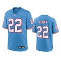 Mens Tennessee Titans #22 Derrick Henry Nike Light Blue Oilers Throwback Vapor F.U.S.E. Limited Jersey