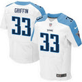 Men’s Tennessee Titans #33 Michael Griffin Nike White Elite Jersey