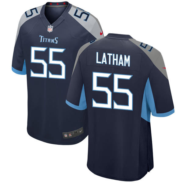 Mens Tennessee Titans #55 JC Latham Nike Navy Vapor F.U.S.E. Limited Jersey