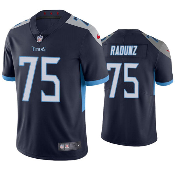 Mens Tennessee Titans #75 Dillon Radunz Nike Navy Vapor Untouchable Limited Jersey
