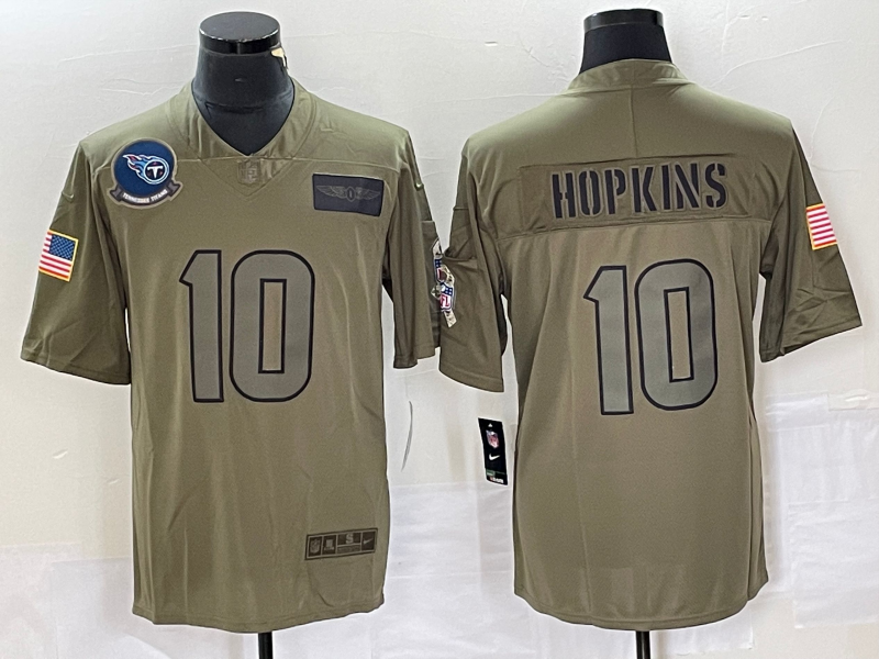 Men’s Tennessee Titans DeAndre Hopkins #10 Brown Jersey