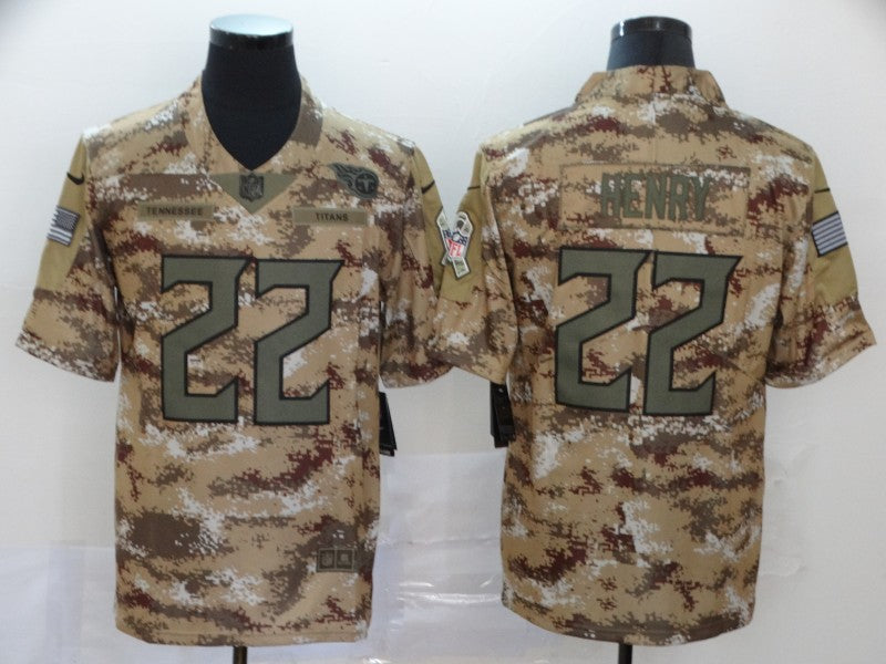Men’s Tennessee Titans Derrick Henry #22 Camouflage Jersey