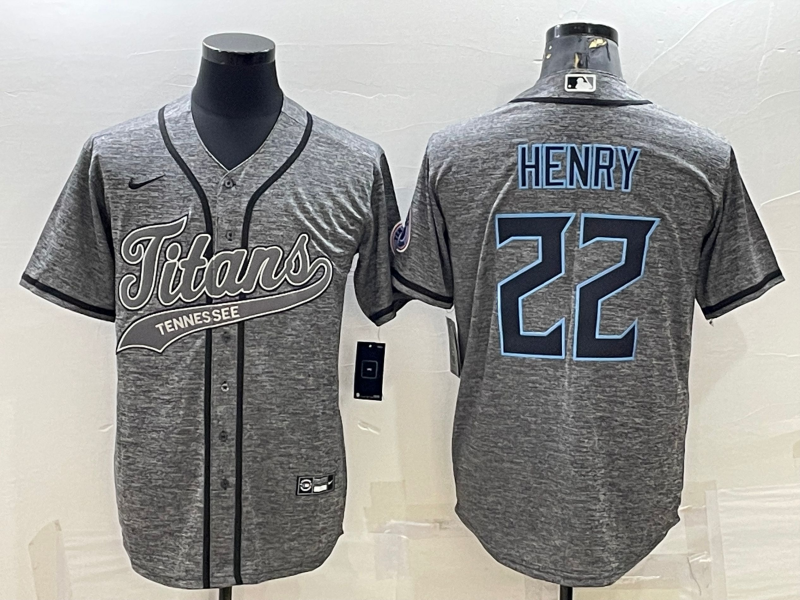 Men’s Tennessee Titans Derrick Henry #22 Gray Jersey