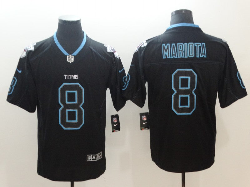 Men’s Tennessee Titans Marcus Mariota #8 Black Jersey