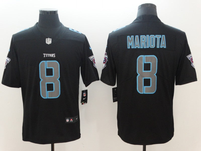 Men’s Tennessee Titans Marcus Mariota #8 Black Jersey