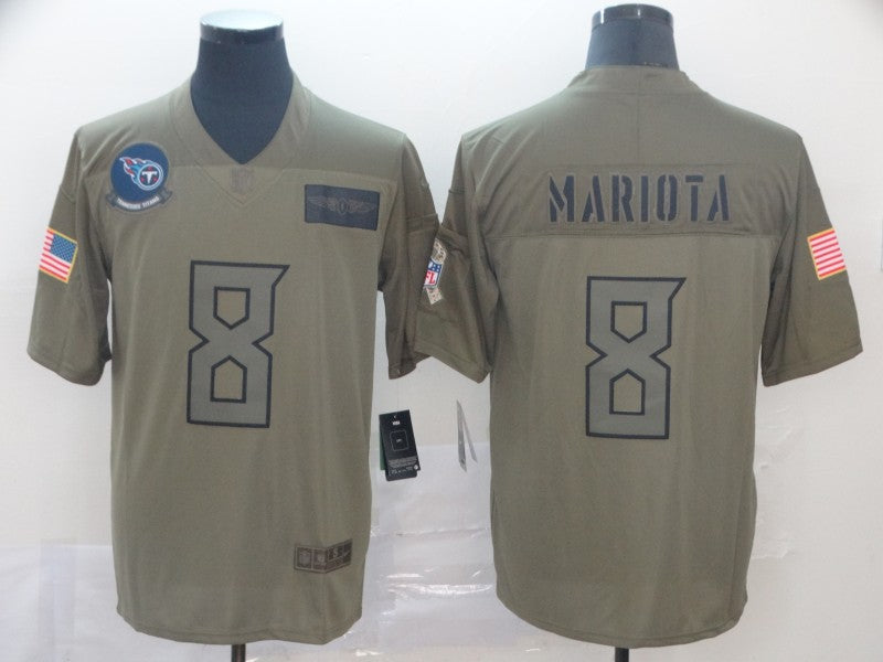 Men’s Tennessee Titans Marcus Mariota #8 Brown Jersey